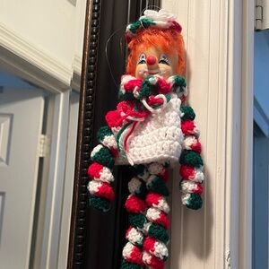 Festive Crochet Clown Decoration